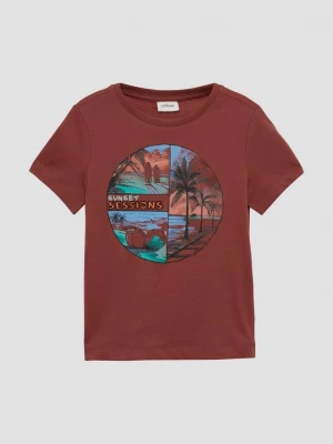 Foto van product T-shirt met print op voorzijde s.Oliver rood
