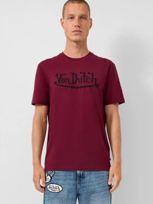 Foto van product T-shirt met ronde hals en print op voorzijde | QS x Von Dutch rood