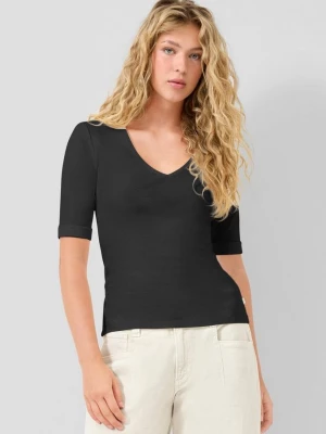 Foto van product T-shirt met V-hals QS blauw