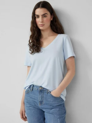 Foto van product T-shirt met V-hals s.Oliver blauw