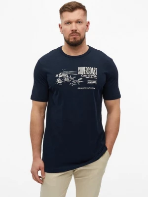 Foto van product T-shirt met vlammengaren en artwork s.Oliver blauw