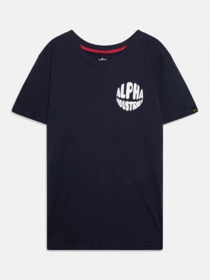 Foto van product T-shirt print Alpha Industries donkerblauw