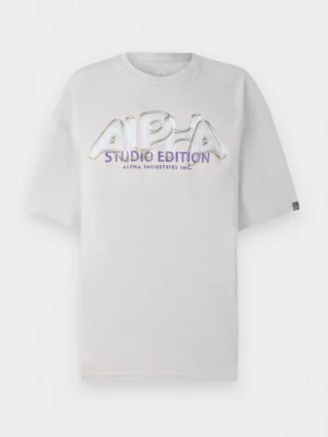 Foto van product T-shirt print Alpha Industries lichtgrijs