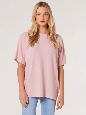Foto van product T-shirt print Apricot donkerroze