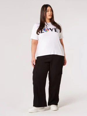 Foto van product T-shirt print Apricot wit