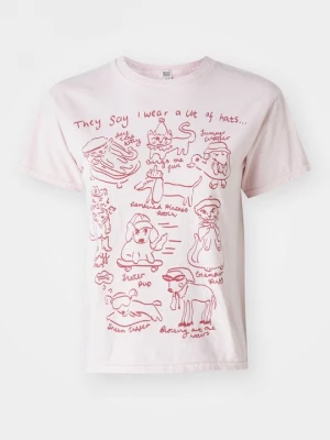 Foto van product T-shirt print BDG Urban Outfitters donkerroze