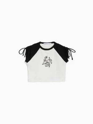 Foto van product T-shirt print Bershka zwart