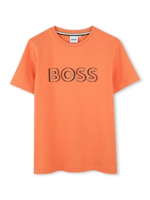 Foto van product T-shirt print Boss oranje