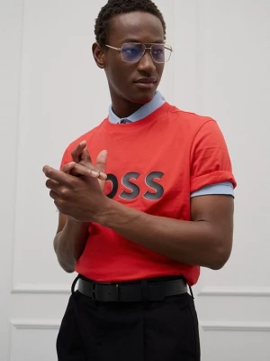 Foto van product T-shirt print Boss rood