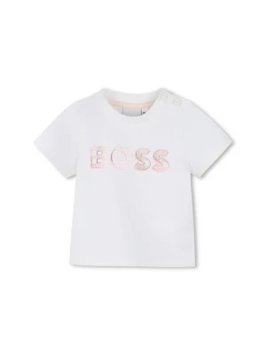 Foto van product T-shirt print Boss wit