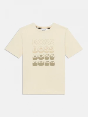 Foto van product T-shirt print Boss zandkleur