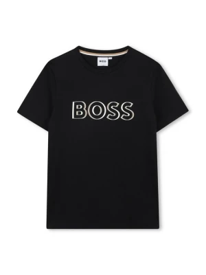 Foto van product T-shirt print Boss zwart
