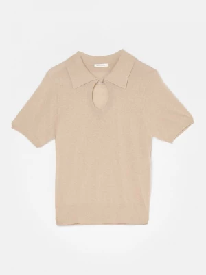 Foto van product T-shirt print By Malene Birger zandkleur