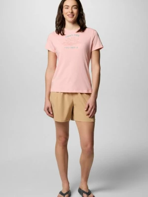 Foto van product T-shirt print Columbia donkerroze