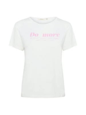 Foto van product T-shirt print Cream wit