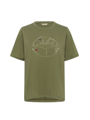 Foto van product T-shirt print Culture donkergroen