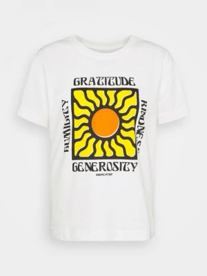 Foto van product T-shirt print Dedicated crème