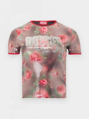 Foto van product T-shirt print Diesel donkerroze