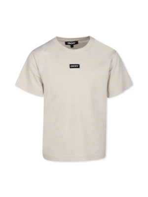 Foto van product T-shirt print DKNY beżowy