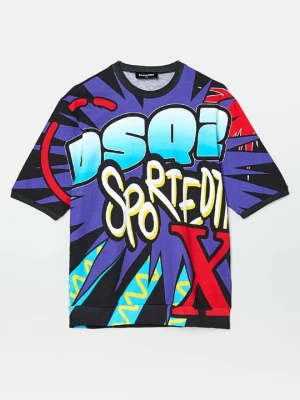Foto van product T-shirt print Dsquared2 zwart