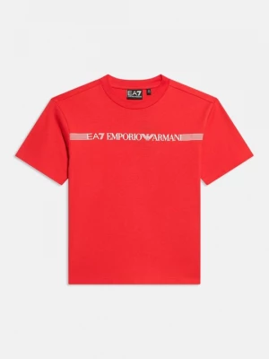 Foto van product T-shirt print EA7 Emporio Armani rood