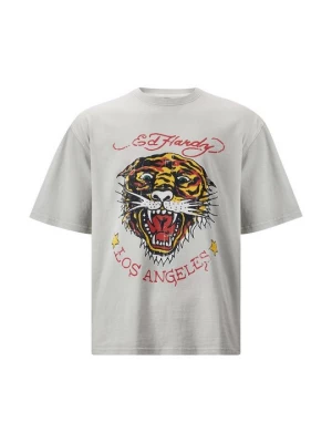 Foto van product T-shirt print Ed Hardy grijs