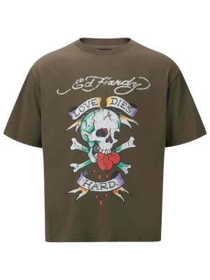 Foto van product T-shirt print Ed Hardy kaki
