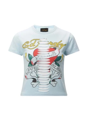 Foto van product T-shirt print Ed Hardy lichtblauw