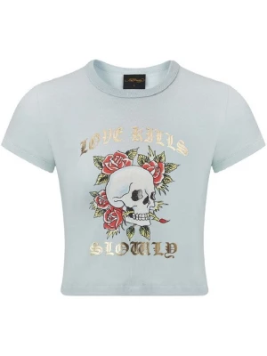 Foto van product T-shirt print Ed Hardy lichtblauw