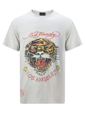 Foto van product T-shirt print Ed Hardy lichtgrijs