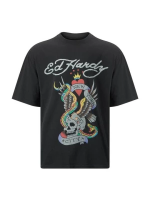 Foto van product T-shirt print Ed Hardy zwart