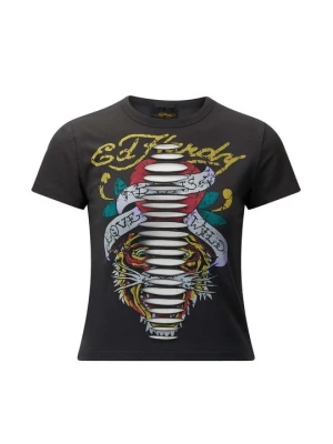 Foto van product T-shirt print Ed Hardy zwart