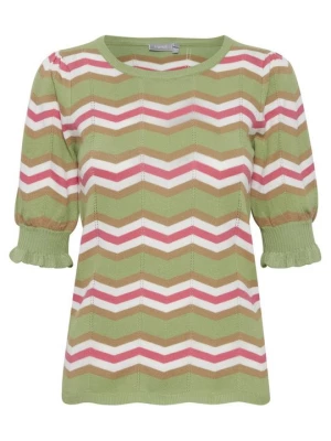 Foto van product T-shirt print Fransa wintergroen