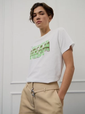 Foto van product T-shirt print Ganni wit