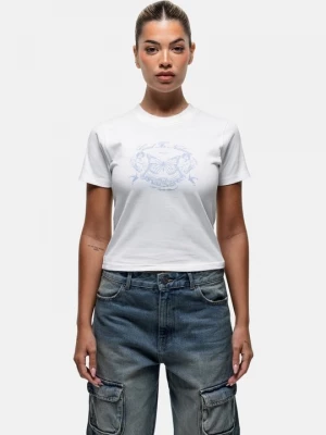 Foto van product T-shirt print Good For Nothing crème