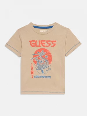 Foto van product T-shirt print Guess beżowy