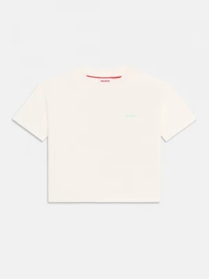 Foto van product T-shirt print Hugo crème
