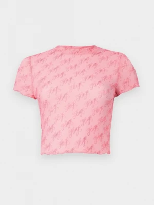 Foto van product T-shirt print Hugo donkerroze
