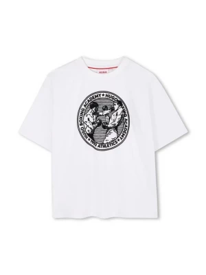 Foto van product T-shirt print Hugo wit