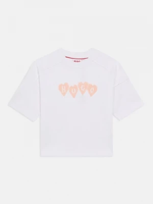 Foto van product T-shirt print Hugo wit