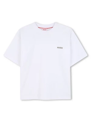 Foto van product T-shirt print Hugo wit