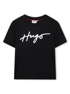 Foto van product T-shirt print Hugo zwart