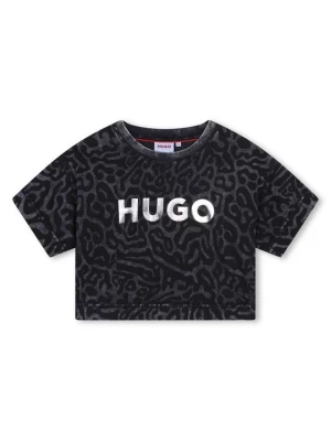 Foto van product T-shirt print Hugo zwart