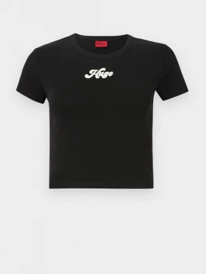 Foto van product T-shirt print Hugo zwart