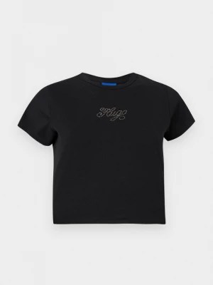 Foto van product T-shirt print Hugo zwart