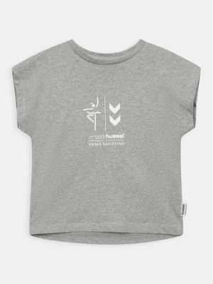 Foto van product T-shirt print Hummel grijs gemêleerd