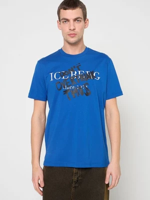 Foto van product T-shirt print Iceberg koningsblauw