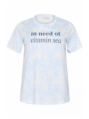 Foto van product T-shirt print Kaffe lichtblauw