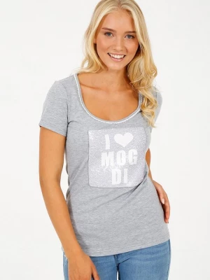 Foto van product T-shirt print Krüger Dirndl grijs