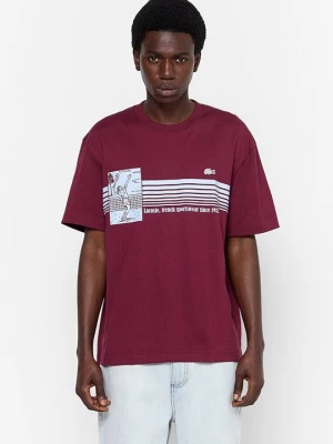 Foto van product T-shirt print Lacoste bordeauxrood